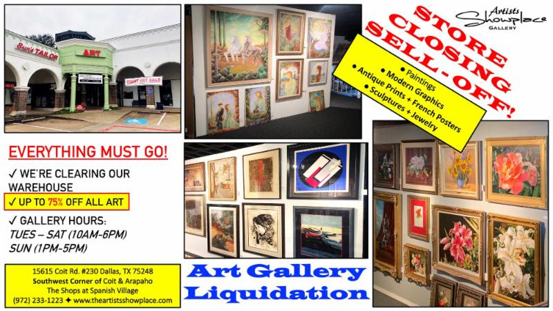 Artists Showplace: Going out of Business Sale EXTENDED