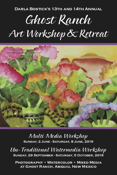 Ghost Ranch UN-traditional Watercolor Workshop is 29 Sept-6 Oct