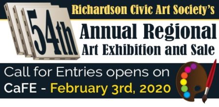 RCAS 54th Regional Juried Art Exhibition call for entries – deadline March 9