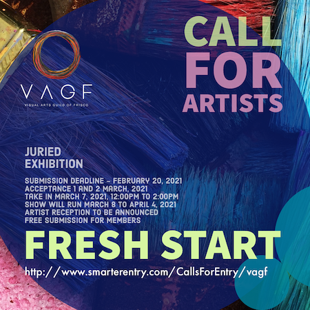 VAGF’s Fresh Start 2021 – call for entries