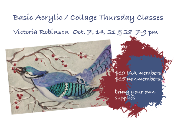 Basic Acrylic / Collage: October Classes in Irving with Victoria Robinson