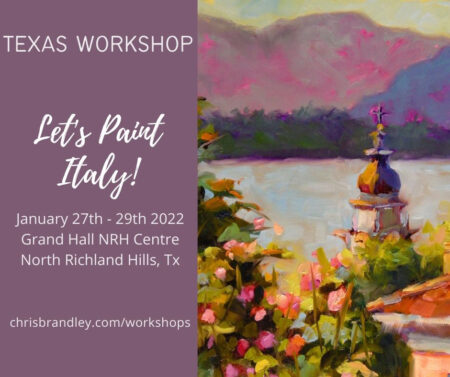 “Let’s Paint Italy” Texas Workshop Jan. 27 – 29