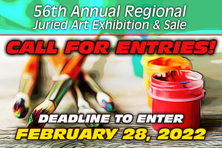 RCAS 56th Annual Regional Juried Art Exhibition – entry deadline Feb. 28