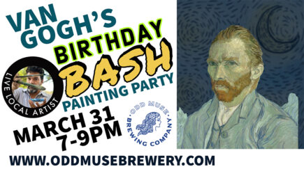 Van Gogh’s Birthday Bash Paint Party with Live Local Artist at Odd Muse Brewery March 31