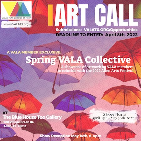 VALA Art Calls: Young Emerging Artists, Blues Art Exhibit & Spring VALA Collective