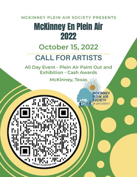 McKinney En Plein Air 2022 – call for artists – deadline Oct. 1