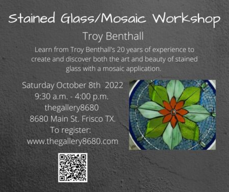 Stained Glass / Mosaic Workshop Oct. 8 in Frisco