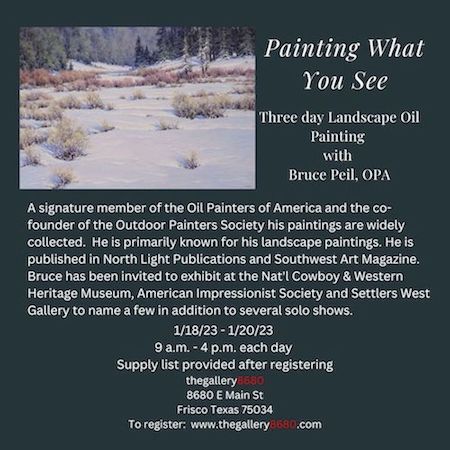 Painting What You See – oil landscapes workshop