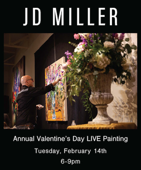 SAVE THE DATE: JD Miller’s Annual Valentine’s Day LIVE Painting 2023!