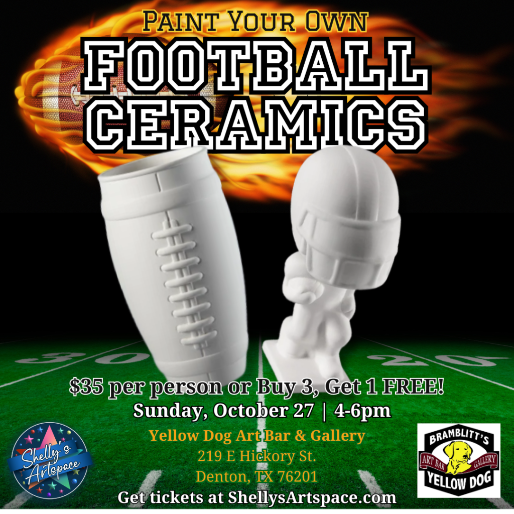 Paint Your Own Football Ceramics